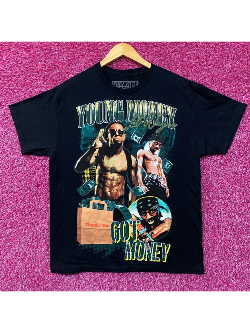 Lil Wayne Young Money Got Money Themed T-Shirt Medium